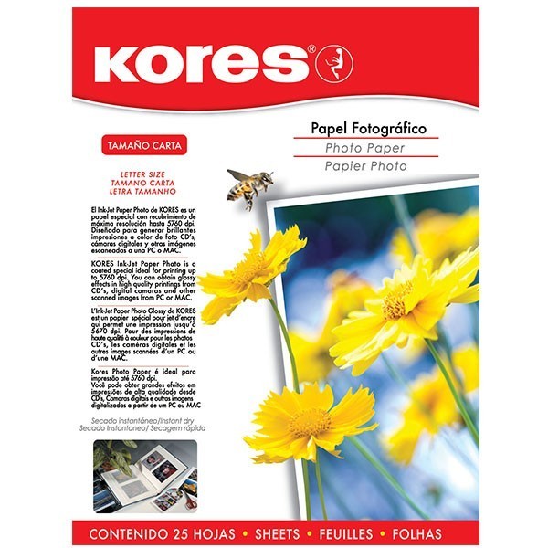 PAPEL FOTOGRAFICO BRILL. CTA. PAQ.C25H. 216X279MM C.10